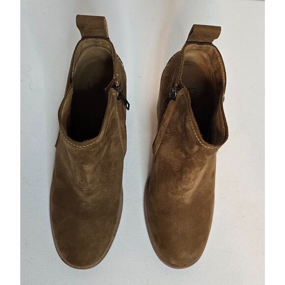 UGG Australia Womens Pixley Tan Ankle Boots Bootie Stacked Size 10 1095057 - Picture 4 of 10